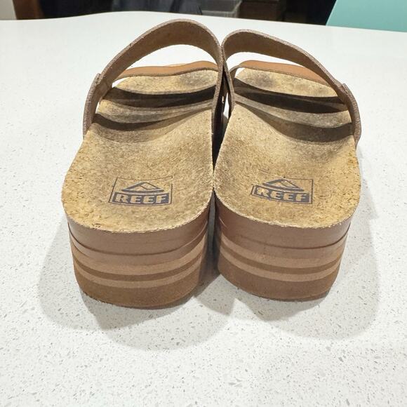 REEF Vista Hi Women's Platform Sandal Arch Support Cushioned Espresso Duo Size 8 - Picture 2 of 6